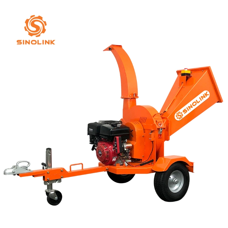 ATV Disc 15HP Gasoline Engine 4.7inch Wood Chipper Shredder Machine for Log Chipping