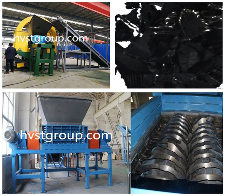 Tire Recycling Factory Tyre Shredder Machine Rubber Crusher Rubber Crumb Plant Tire Recycling Line Tyre Recycling Machine