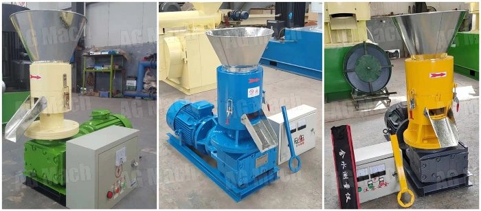 Homemade Small Flat Die Wood Pelletizing Machine Biomass Sawdust Pellet Mill